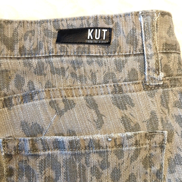 KUT from the Kloth Connie Leopard Print High Waist Ankle Skinny Jeans Size 6 - Picture 7 of 11